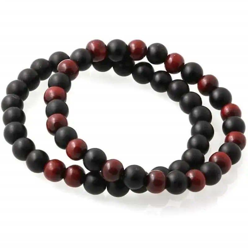 2 Perlearmbånd i Vinfarve