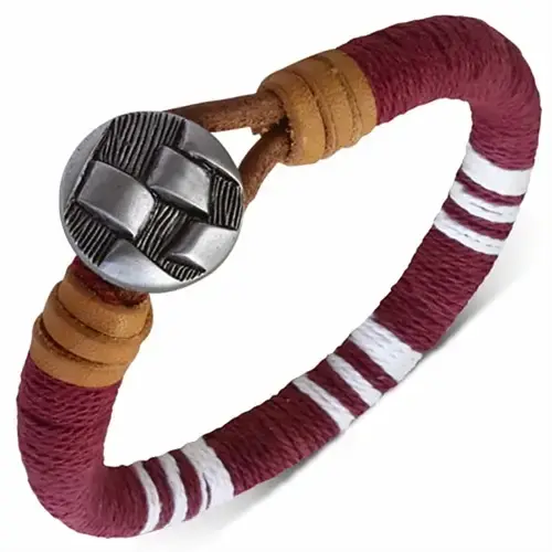 Rød og Hvid Strand Armbånd