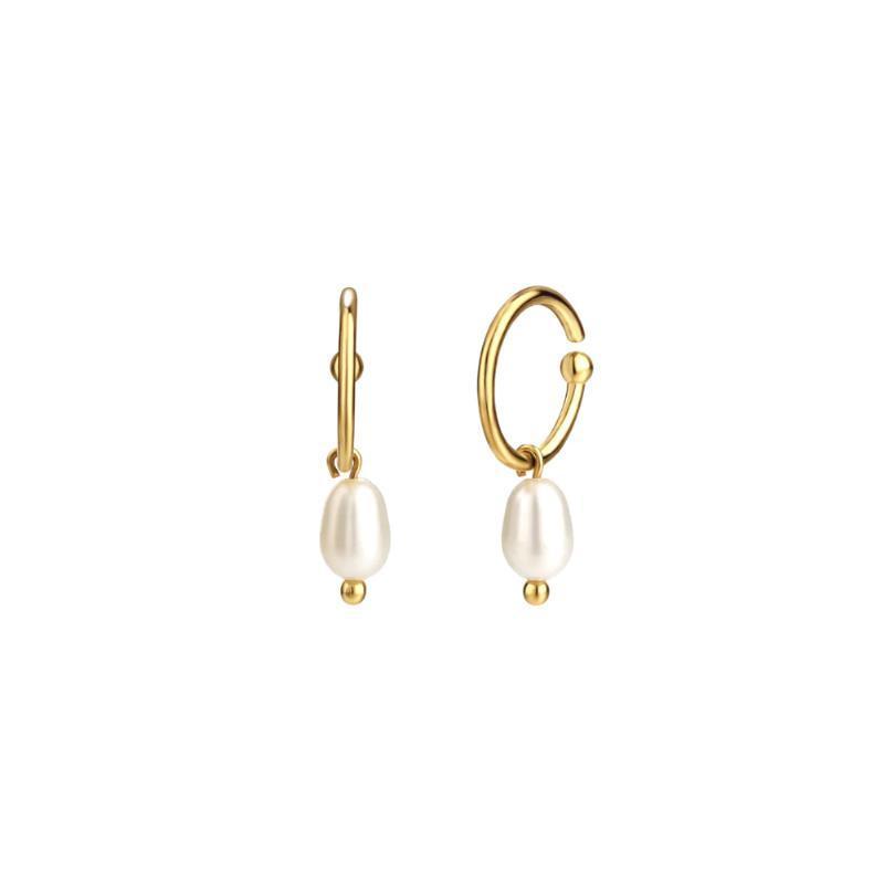 Nava Copenhagen Noelle Dangle Hoops Forgyldt - Esso10622-03