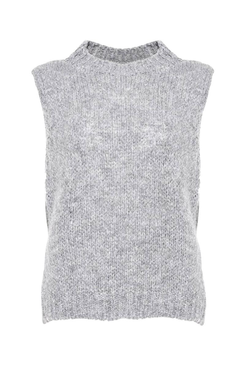 Noella - Kala Vest - Lys Grå Melange