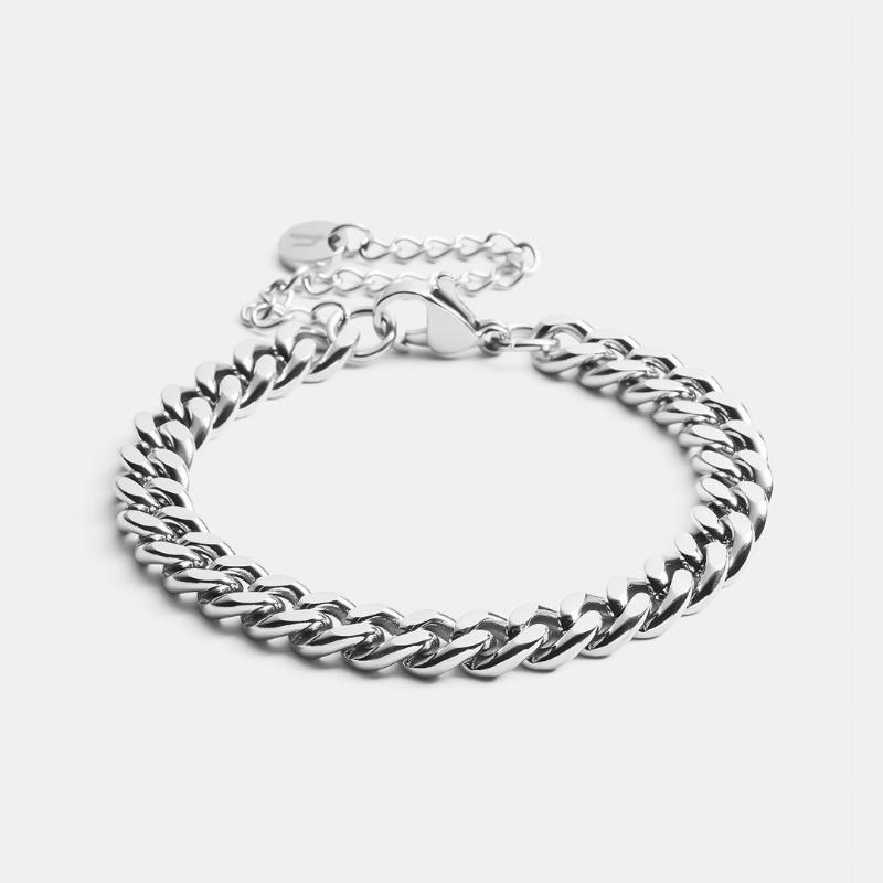 Facet Armbånd i Sølv 6mm