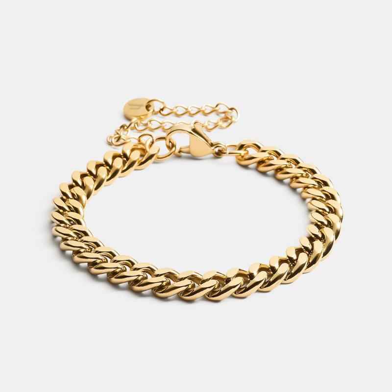 Facet Armbånd i 18k Guldbelægning 6mm