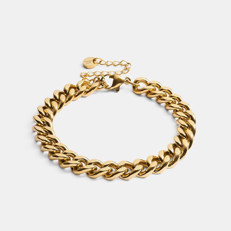 Facet Armbånd i 18k Guldbelægning 8mm