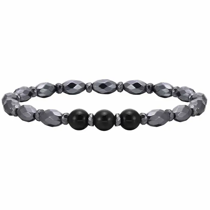 Ovale Hametitperler Armbånd til Mænd