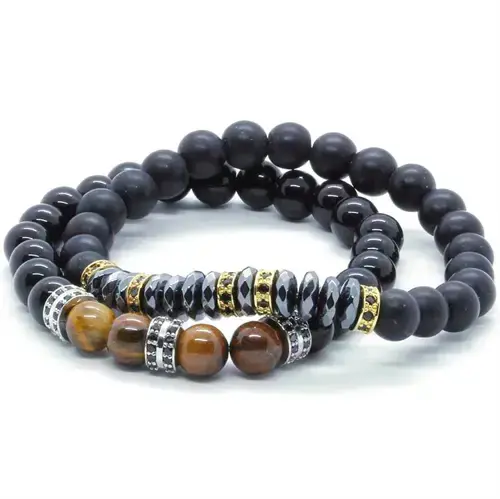 2 Straight 8mm Perlearmbånd