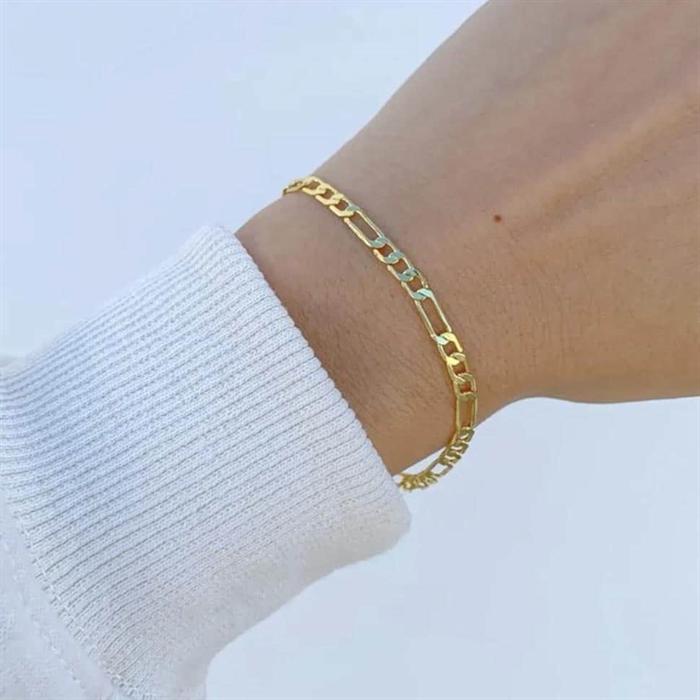 Link Vi Armbånd i 14k ædelstål 6mm
