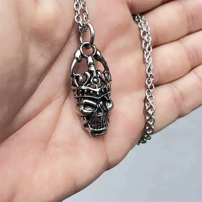 Skull Design Vedhæng i Stål 316