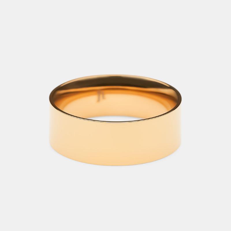 Flad Ring 18k Guldbelagt 6mm