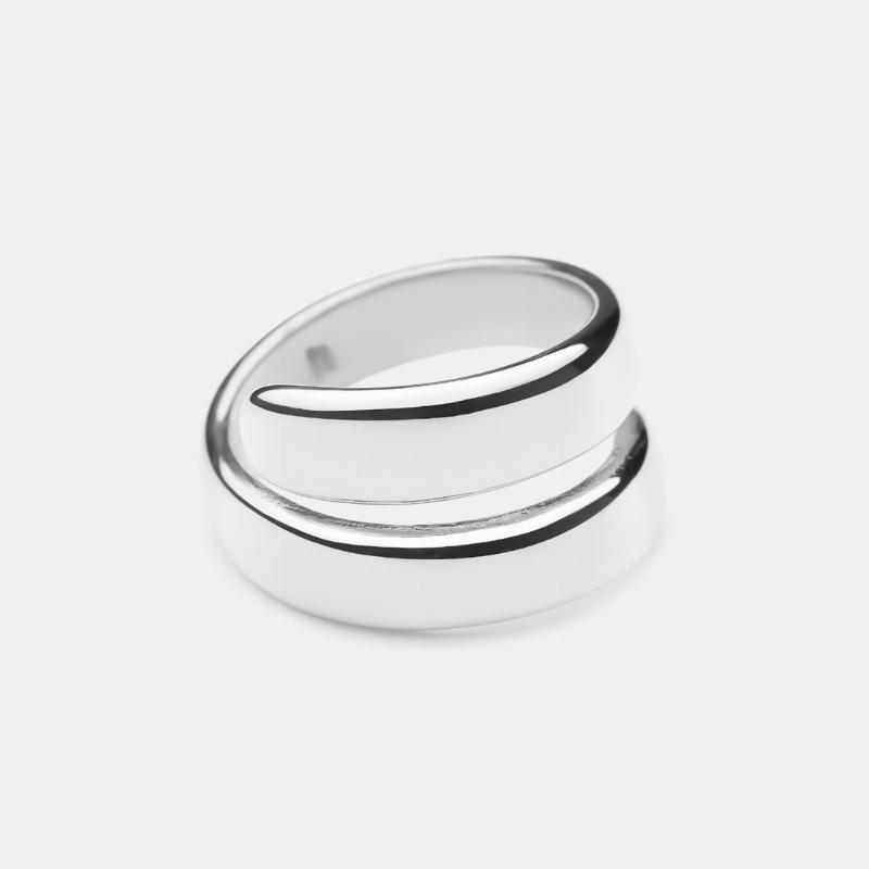 Sølvfarvet Spin Ring