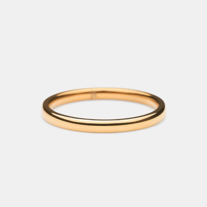 Sart ring i 18k guldbelægning, 2 mm