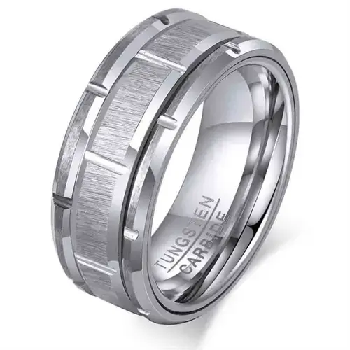 Zerbo Tungstenring med Stilfuldt Design