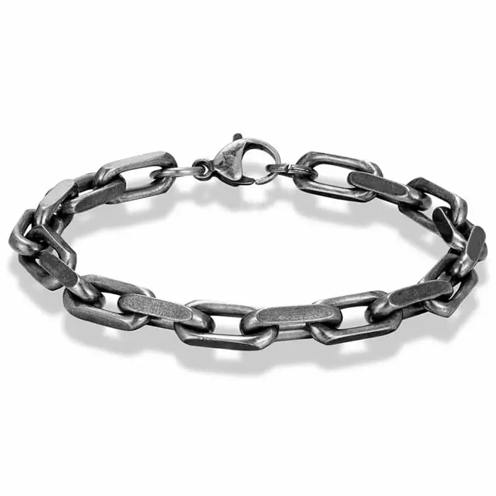 Viking Stålarmbånd med Old Oxy Link