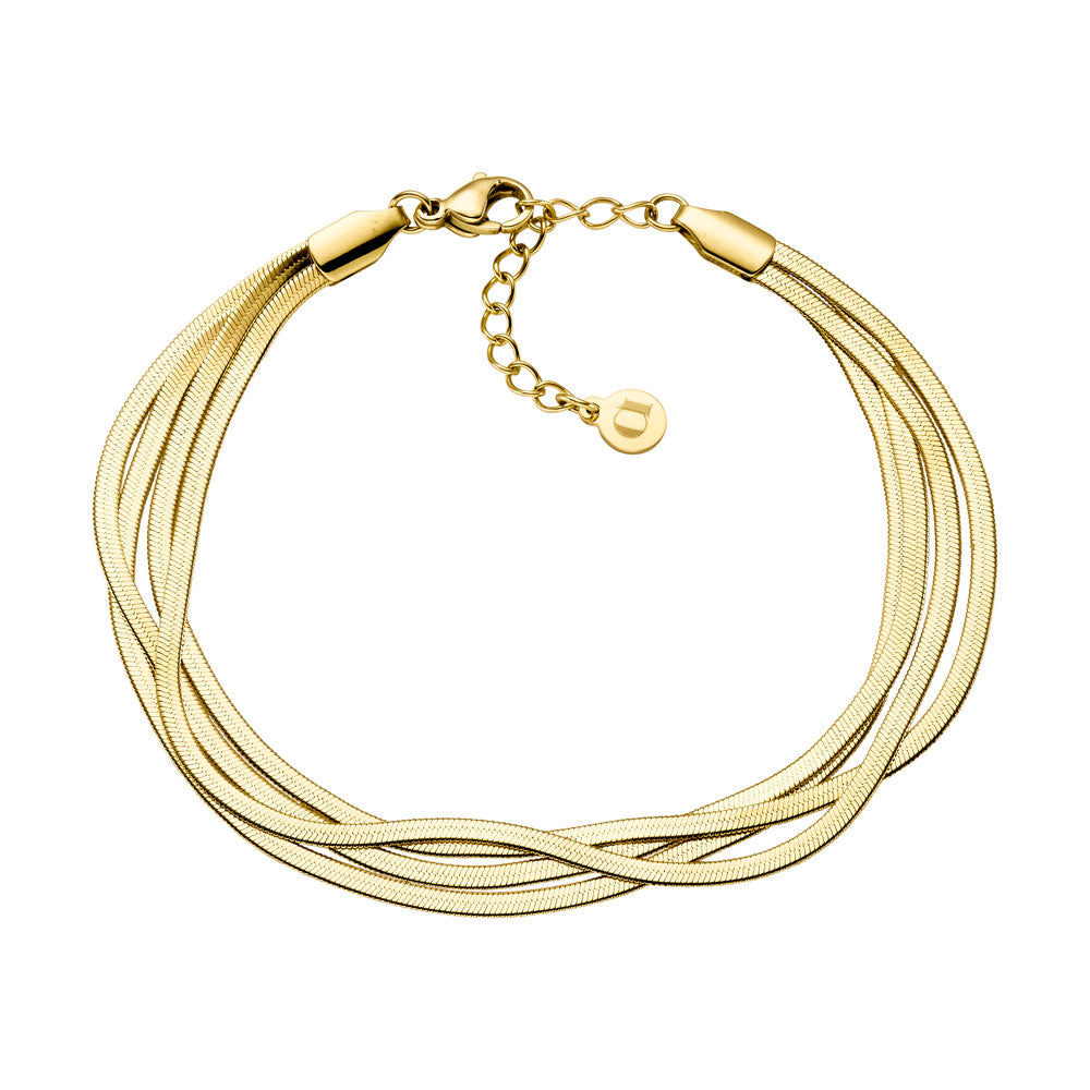 Antwerpen Slange Armbånd i Guld-belagt Stål - Eksklusivt Smykke