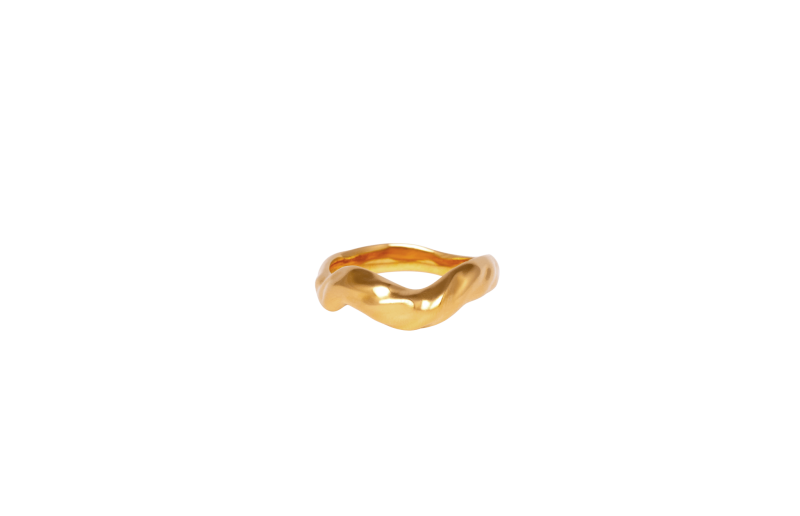 Ix Cleo Ring i genanvendt guld - unik organisk design