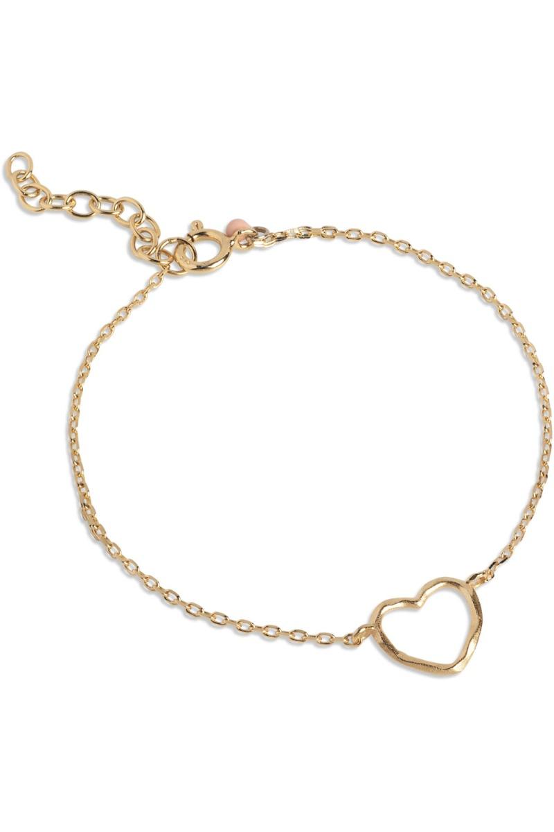 Guld Armbånd med Hjerte - Perfekt til Valentinsdag!