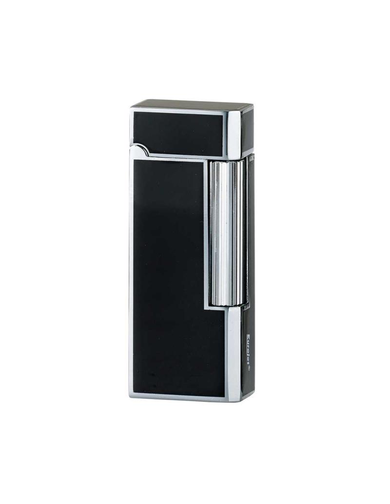Eurojet Milano Lighter i Krom og Sort - Stilfuld Design