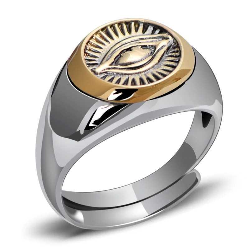 Herre Ring i 925 Sterling Sølv - Eye of Providence Design