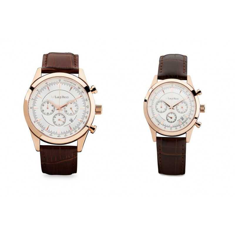Luigi Ricci Eleganza Chronograph Gavesæt til Mænd og Kvinder