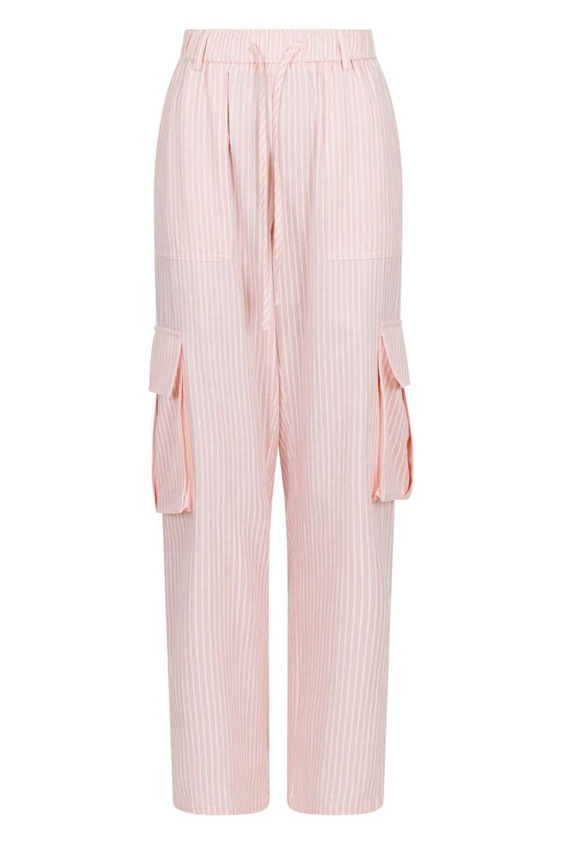 Neo Noir - Kelly Stripe Bukser - Lys Rosa Elegance