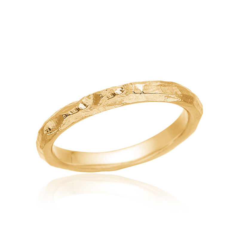 Feminin Ring I Guldbelagt Sølv - 68