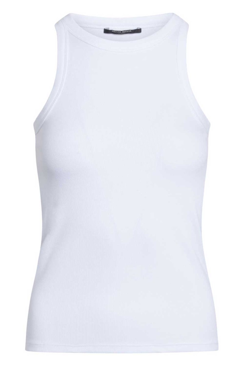 Bruuns Bazaar - Top - Katy Rib Tank Top - White