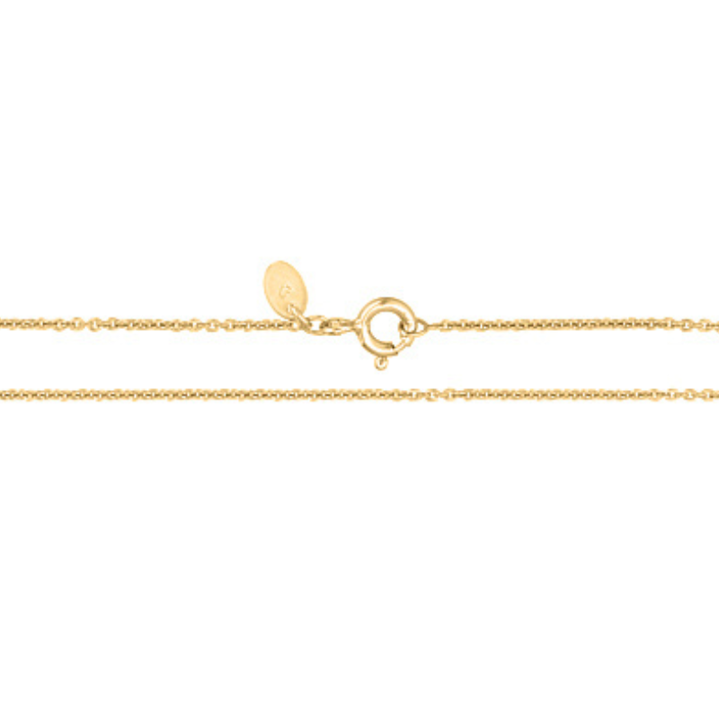 Ankerkæde Forgyldt Sølv - 70-80 Cm