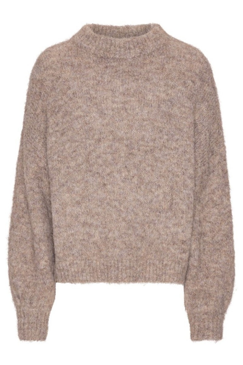 A-view - Strik - Patrisia Solid Knit Pullover - Brown