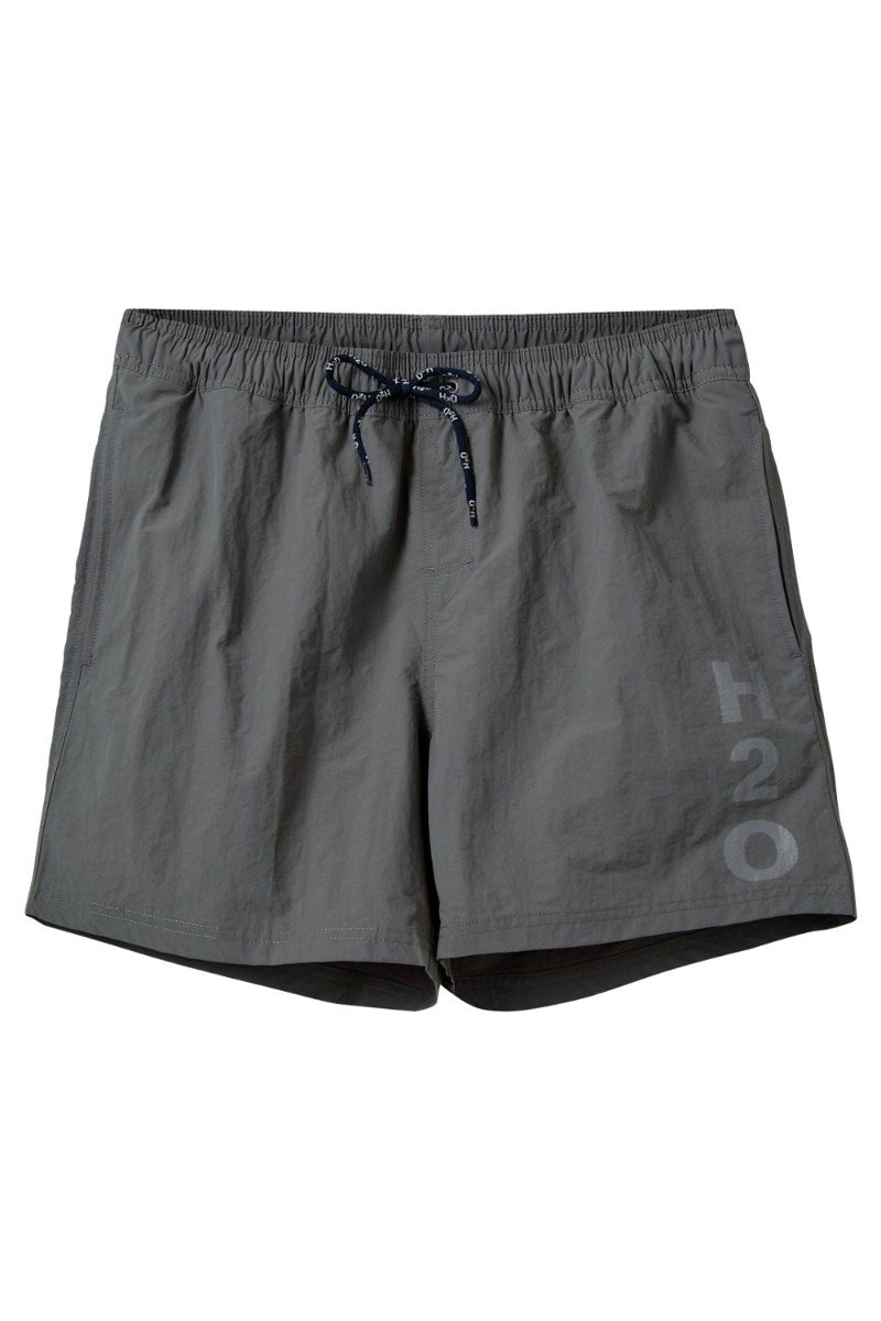 H2o - Shorts - Leisure Logo Swim Shorts - Dark Grey