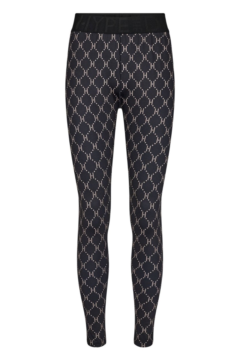 Hype The Detail - Leggings - Printed Legging - Blackbeige