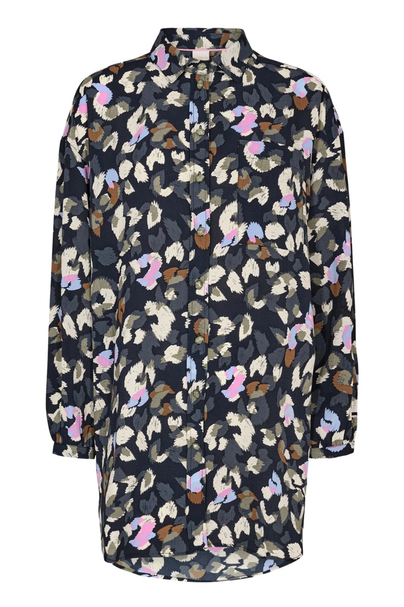 N?mph - Skjorte - Nuecho Shirt - Dark Sapphire Obs Live  1-3 Hverdages Levering