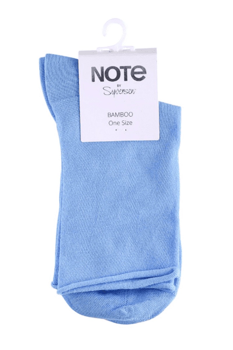 Oroblu - Strømper - Note Woman Bamboo Roll Top - Light Blue