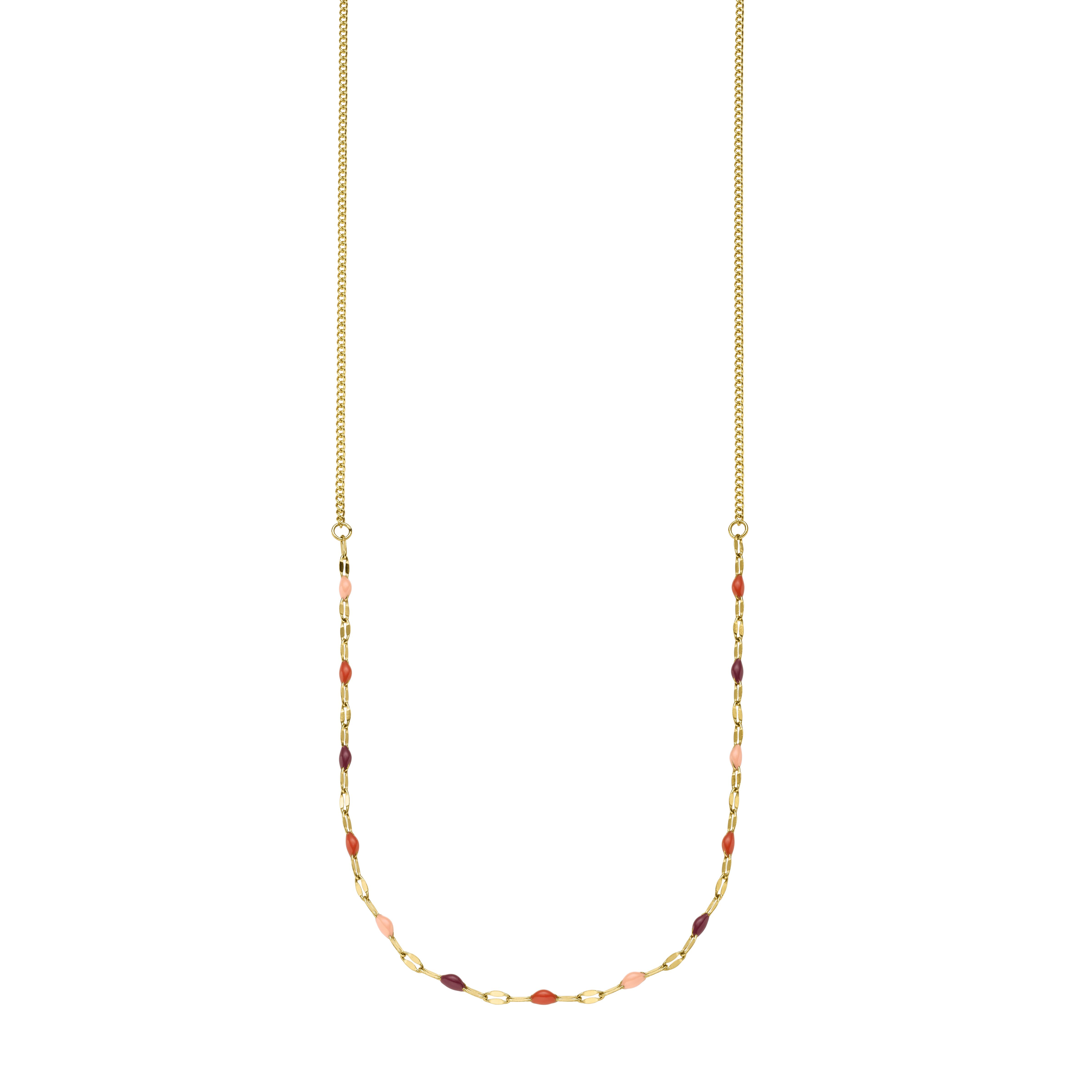 Arhms Stål Collier Farverig Sten Forg 9101198