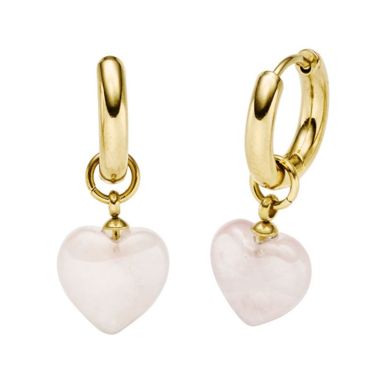 Arhms Stål ørehænger Pink Hjerte Forg 9103794