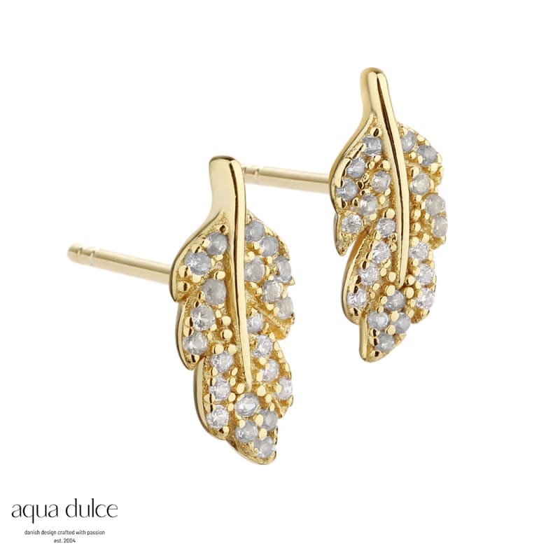 Leona Earstud Golden