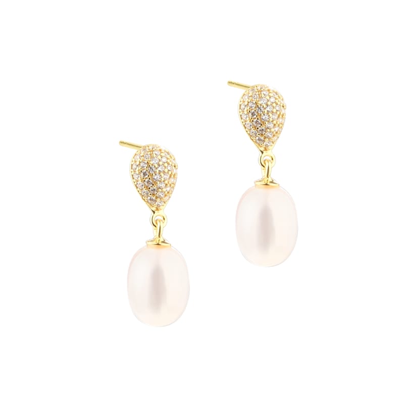 Pav? Pearl Earstud Golden