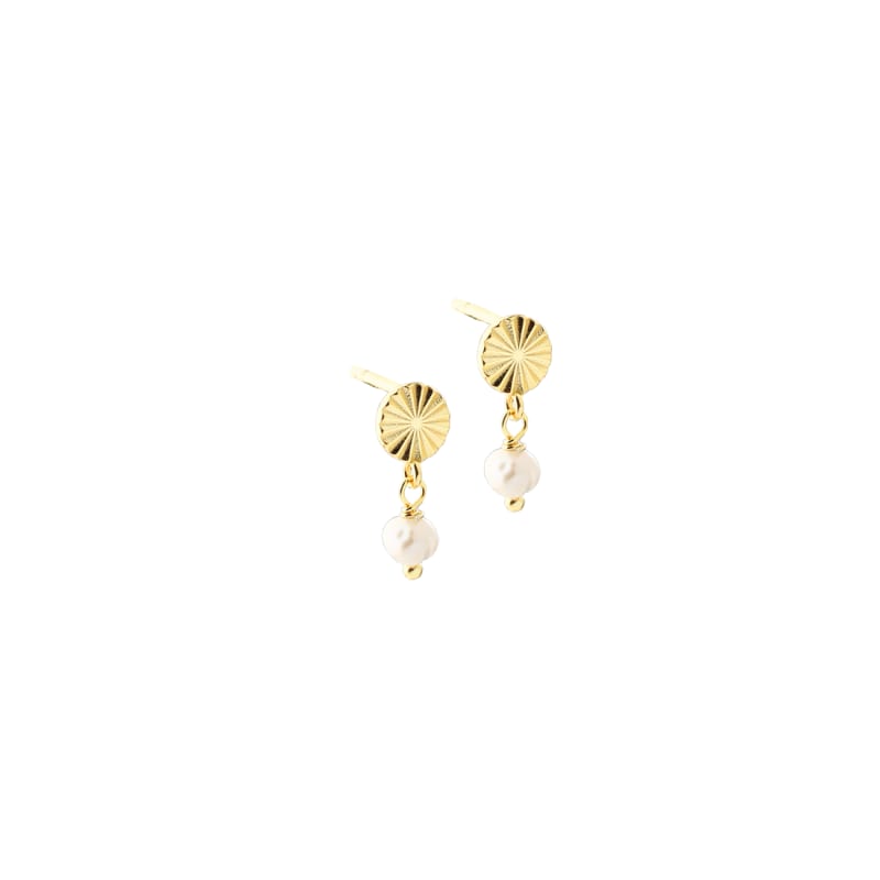 Line Pearl Earstud Golden