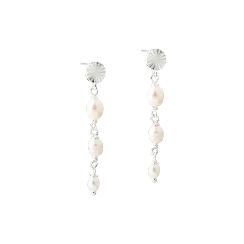 Line Pearl Long  Silver