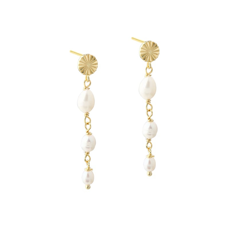 Line Pearl Long  Golden