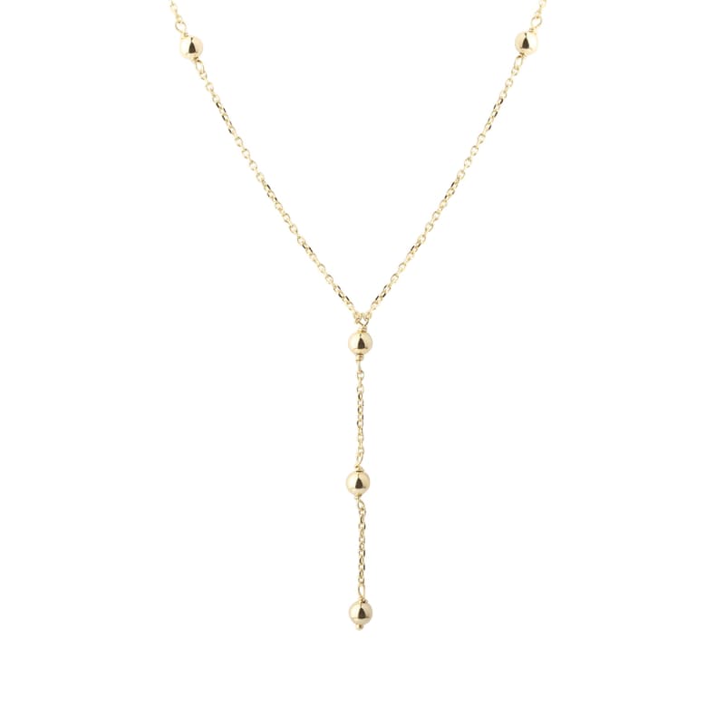 Lunella Ball Y-necklace  Golden