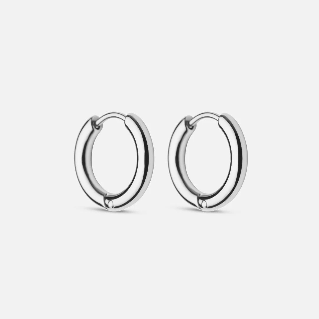 Basic Hoops øreringe Sølvfarvet 15mm