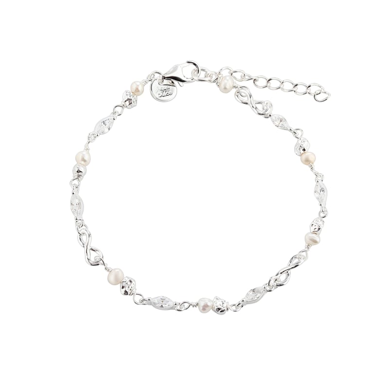 White Garden Bracelet Silver