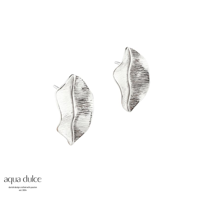 Cherry Leaf Big Earstud Silver