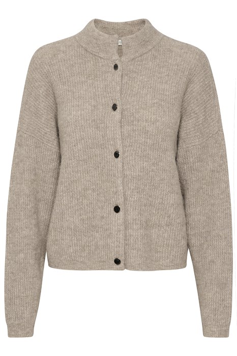 Gestuz - Cardigan - Alphagz Short Cardigan - Warm Sand Melange
