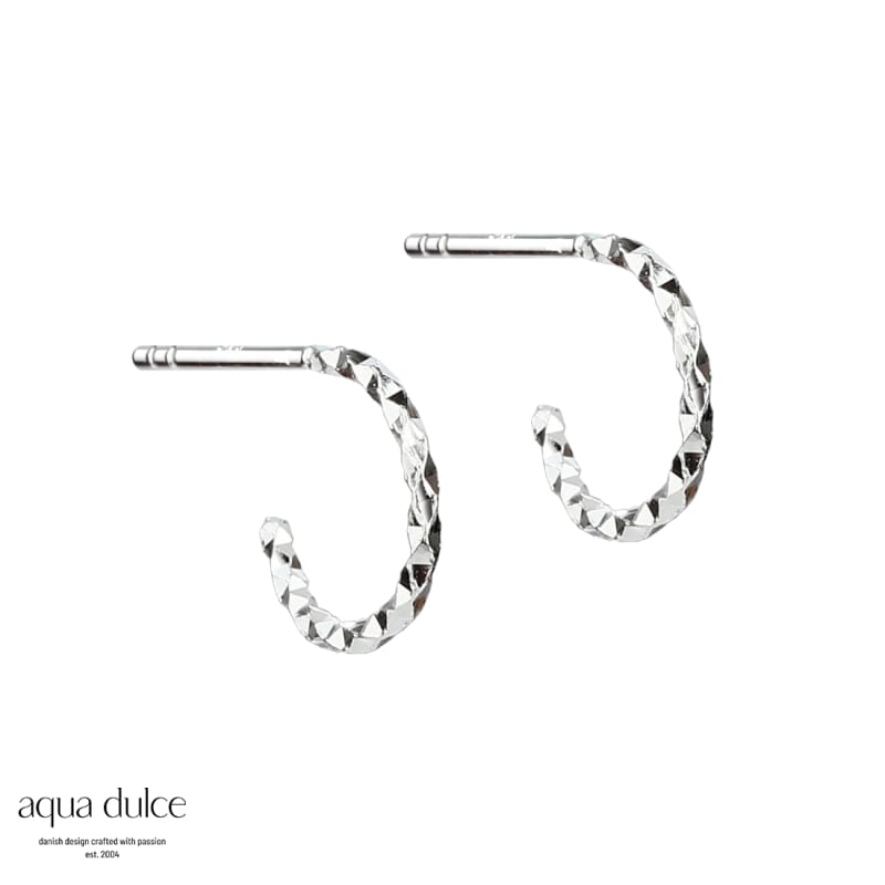 Diamond Cut Hoop 10 Mm Silver
