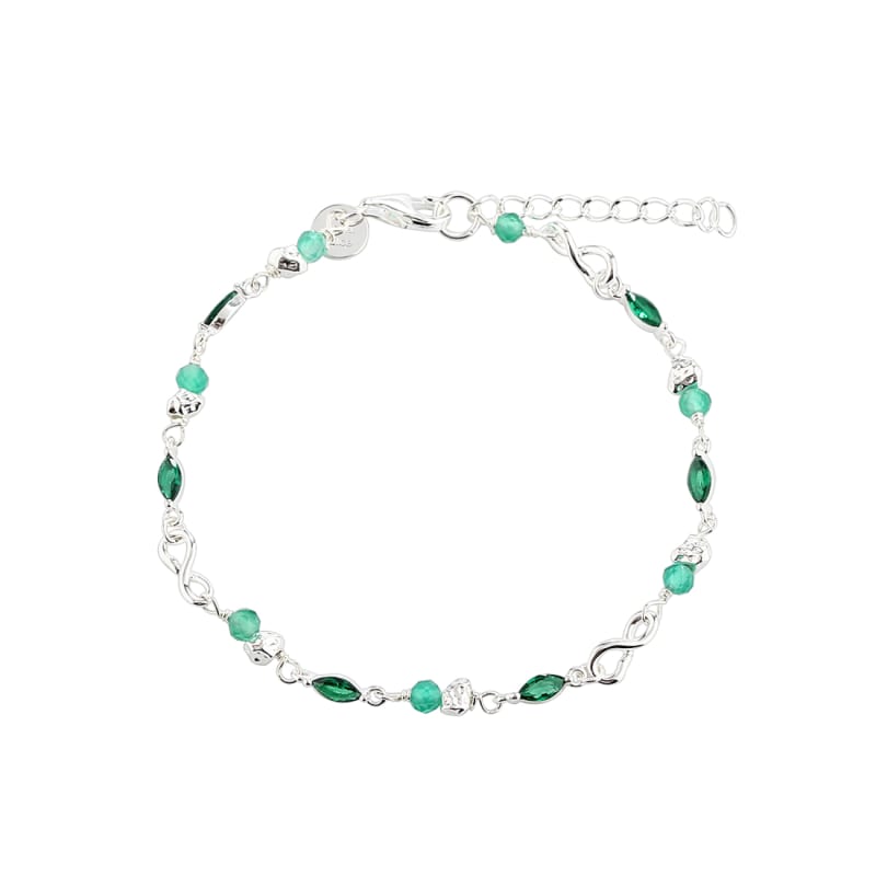 Green Garden Bracelet Silver