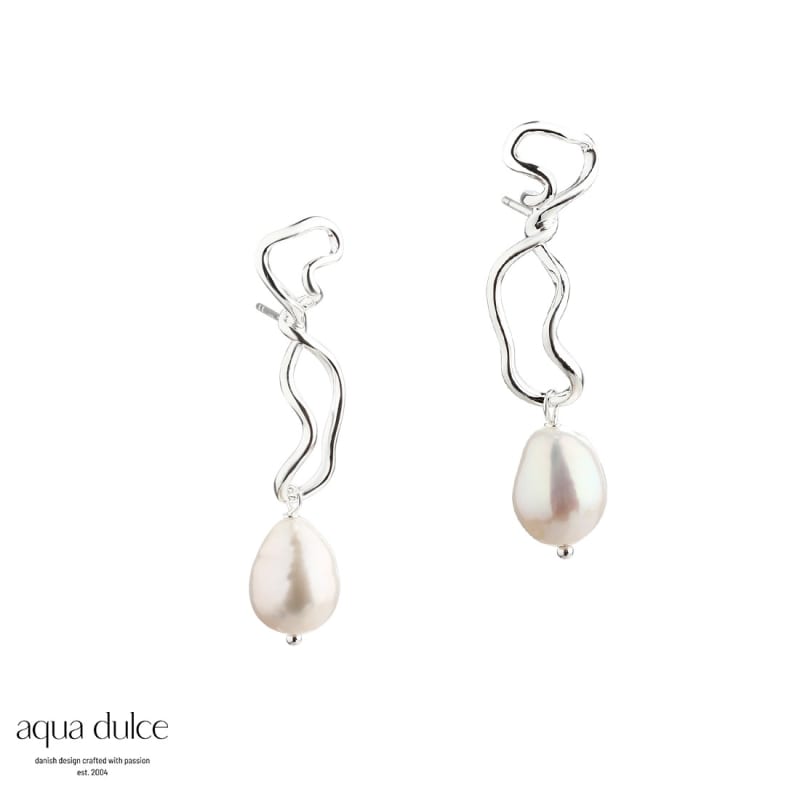 Curly Bodil Earstud Silver