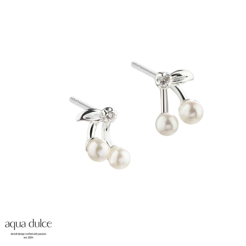 Cherry Pearl Earstud  Silver
