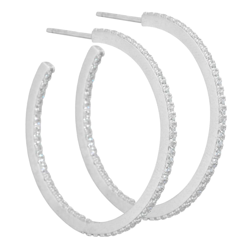 Dafne Hoops Silver