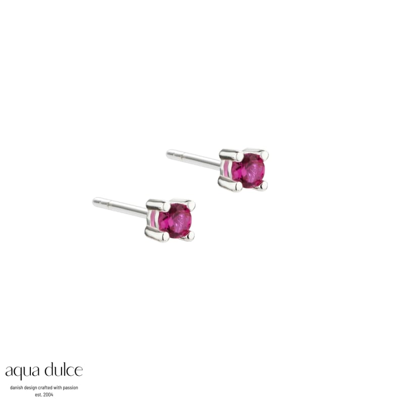 Mini Kaya Pink Earstud Silver
