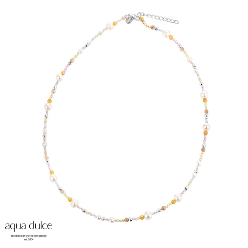 Pastel Love Necklace  Silver